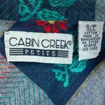 Cabin creek Vintage  plaid and floral grannycore button down collared tank S pet Photo 7