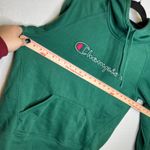 Champion Green Hoodie Sweatshirt Logo Graphic Pullover Hooded Fleece Large Photo 6