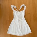 Princess Polly Landon white flutter sleeve sweetheart neckline mini dress Photo 1