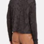 Rag and Bone  Snake Print Long Sleeve Cropped Shirt C24 Photo 4
