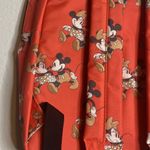 Disney NWT Mickey Mouse & Minnie Mouse print Coral Classic Backpack Photo 5