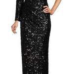Sachin + Babi  Womens Greta Black Sequin Gown Dress Photo 0