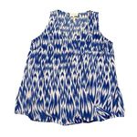 Laundry by Shelli Segal LAUNDRY blue and white faux wrap tank Photo 0