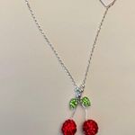 NWT Cherry Pendant Necklace Red Photo 4