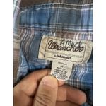 Wrangler  Womens Medium Colorful Plaid‎ Pearl Snap Long Sleeve Shirt Photo 3