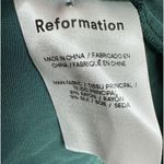 Reformation BURGUNDY green velvet mock neck long sleeve wrap mini dress size 6 Photo 9