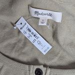 Madewell Eyelet-Sleeve Henley Top Ash Green L NWT Photo 2