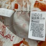 COS  Leisurewear White With Orange Abstract Print Elastic Waistband Pants Size 4 Photo 5