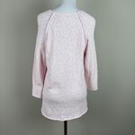 Lulu B Tunic Sweater Top Womens Large Pink Open Knit 3/4 Sleeve Cotton Preshrunk Photo 4