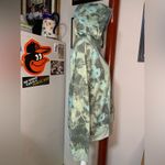 Just Be Green and Blue Tie-Dye Hoodie Long Sleeve Top Photo 2