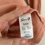 Seven7 🦋 Peach Waffle Knit Long Sleeve Shirt Top Blouse Casual Comfy Spring Small Photo 2