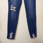 American Eagle Dream Jeggings High Rise Skinny Jeans Distressed Frayed Size 8 Photo 4