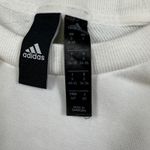 Adidas NWT Cropped Sweatshirt Womens S Crew Neck Logo Orange Purple Sweater Photo 3