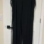 New Studio Ey Fluid black sheer overlay pantsuit Jumpsuit sz medium Photo 5