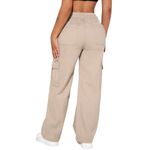 Petite Flap Pocket Cargo Jeans in Beige, Size SP/4​​ Photo 1