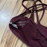 Beyond Yoga  Cyclebar Sports Bra Sz XS Burgundy Glitter Wireless Crossback No Cup Photo 3