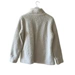 Weatherproof Vintage Fleece Faux Fur off White Blue Boho Soft ¼ Zip Jacket SZ M Photo 4