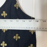 Boden Black Gold Embroidered Tank Top UK 6 US 2 Cottagecore Ruched Straps NWT Photo 2