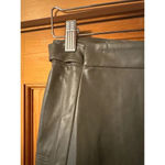 Aritzia Wilfred Free Faux Leather Wrap Mini Skirt M Olive Green Edgy Fall Style Photo 1