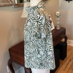 Jude Connally Matching Set Green Cream Tiger Print Top Gauchos Size XS Photo 5