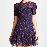 Tanya Taylor  Falling Floral Carti silk ruffle boho mini Dress Size 8 Photo 2