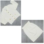 Vintage Laura alzia petit two piece skirt suit jacket sweater outfit 14 cream White Photo 1