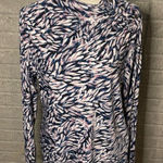 DKNY NWT Light as a Feather Womens Multicolor Cowl Neck Abstract Top Size XL Photo 0