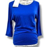 NWT Max Mara Size S Circe Blue Jersey Tee Top Ret$325 Italy Classic Minimal Photo 0