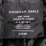 American Eagle Womens Puffer Jacket Size Small Black Multi Cropped Coat Cozy Y2K Photo 6