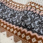 Free People Cream Fair Isle Fit and Flare Short Sleeve Knit Top Size XS Photo 6