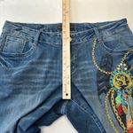 South Pole Embellished Capri Jeans Rhinestoneā Feather Design Womens Size 20 Blue Photo 10