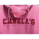 Cabela's  Graphic Print Pullover Pink Sweatshirt Hoodie Women's Size 2XL Logo Photo 1