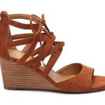 Franco Sarto Mollie Vegan Leather Wedge Sandals Womens Size 10M Brown Shoes Photo 0