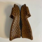 Stuart Weitzman  Brown Leather Woven Slide Sandals Size 5.5 Photo 4