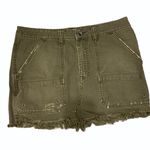 Free People  Utility Olive Green Mini Skirt Photo 3