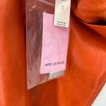 Anthropologie NWT Avec Les Filles Orange Faux Leather Wide Leg Cropped Pant L Photo 2