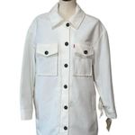 Levi's NWT Levi’s Women Light Cream / White Fringe Fashion Jacket Coat Western Festive Photo 5