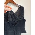 Vintage Beaded Formal Top Size Medium Cocktail Evening wear Holiday Y2K Black Photo 5