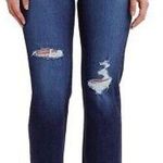 Levi's NWT Levi’s Ribcage Straight Jeans Size 32 | 14 Dark Indigo Distressed Ankle Jean Photo 0