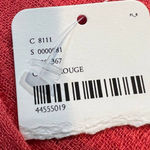 Free People  Top Red Rouge Size S Gauze Long Sleeve Dolman Sleeve V-Neck Boho Photo 2