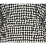 Jou Jou Womens 1X Belted Houndstooth Black & White Pea Coat Jacket Warm Stylish Photo 7