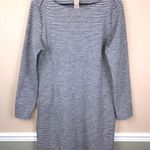 Duluth Trading Co Women’s Striped Gray and Black Long Sleeve Sweater Dress Size L Photo 0