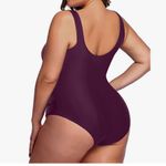 One Piece Daci Women Plus Size Swimsuit Backless Tummy Control Ruched Bathing Suit Photo 2