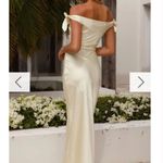 Billy J Frida Maxi Dress Yellow Satin Creamy Buttery Gown Size 14 Women's NWT Photo 6