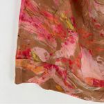 Diane Von Furstenberg Diane‎ Von Furstenberg Silk Blend Floral Print Sheer Chiffon Scoop Neck Blouse Photo 2