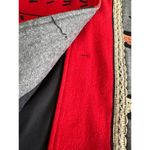 Anthony Mark Hankins Colorblock Wool Blend Coat With Embroidery & Lace Trim Sz3x Red Size 3X Photo 10