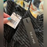 TOI ET MOI M Metallic Silver Black Ribbed Cocktail Dress Size M Photo 11