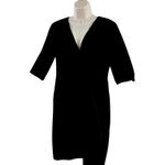 Sarah Jessica Parker Bitten Dress Size 12 Black Sheath Cotton Stretchy EUC Photo 5