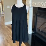 Black Linen Jumper Dress Mini New Size XS Photo 2