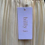 Cream Pleated Halter Maxi Gown Yellow Size 8 Photo 4